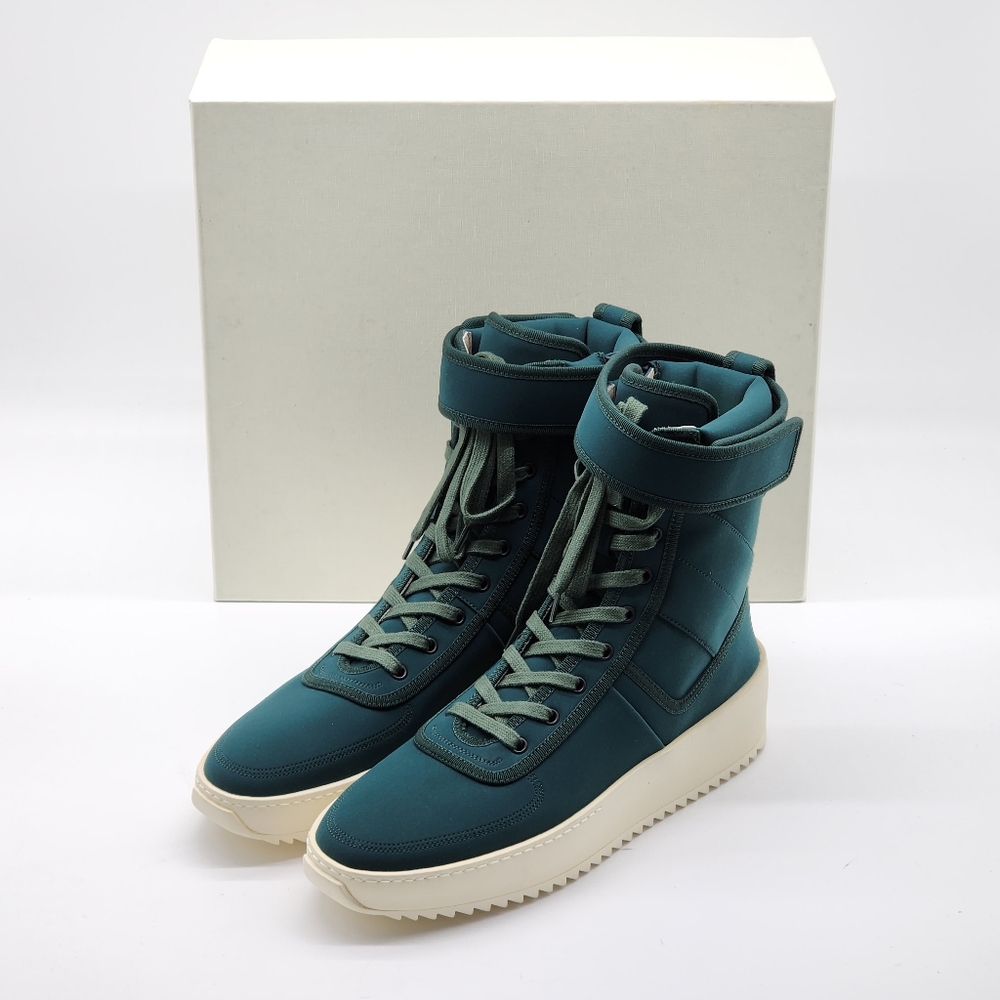 Fear of God green neoprene men's military hiking boot sneakers 44 - Picture 1 of 7